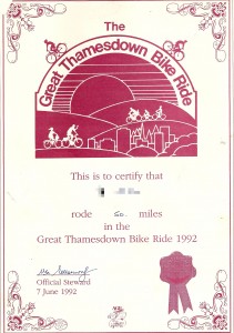 Bike Ride Certificate