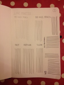 Sketching lines practice