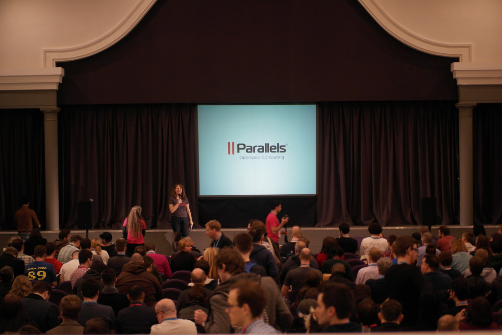 Photo of WordCamp London 2015 stage by rarst